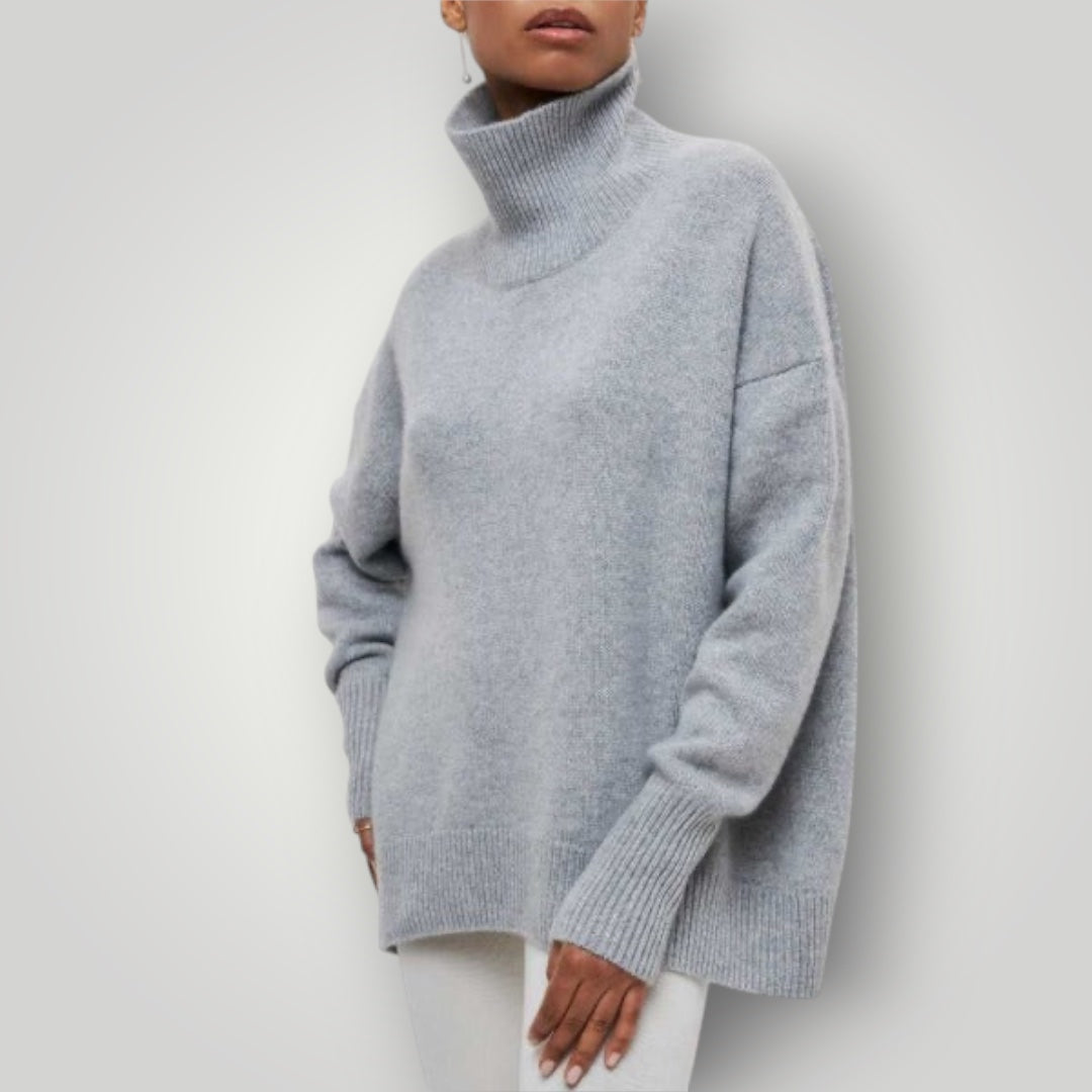 Damen Übergrößen Rollkragenpullover Warmer Strick