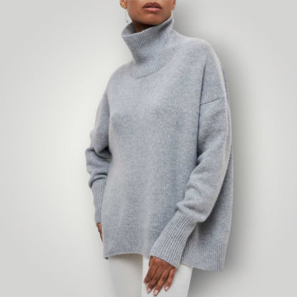 Damen Übergrößen Rollkragenpullover Warmer Strick