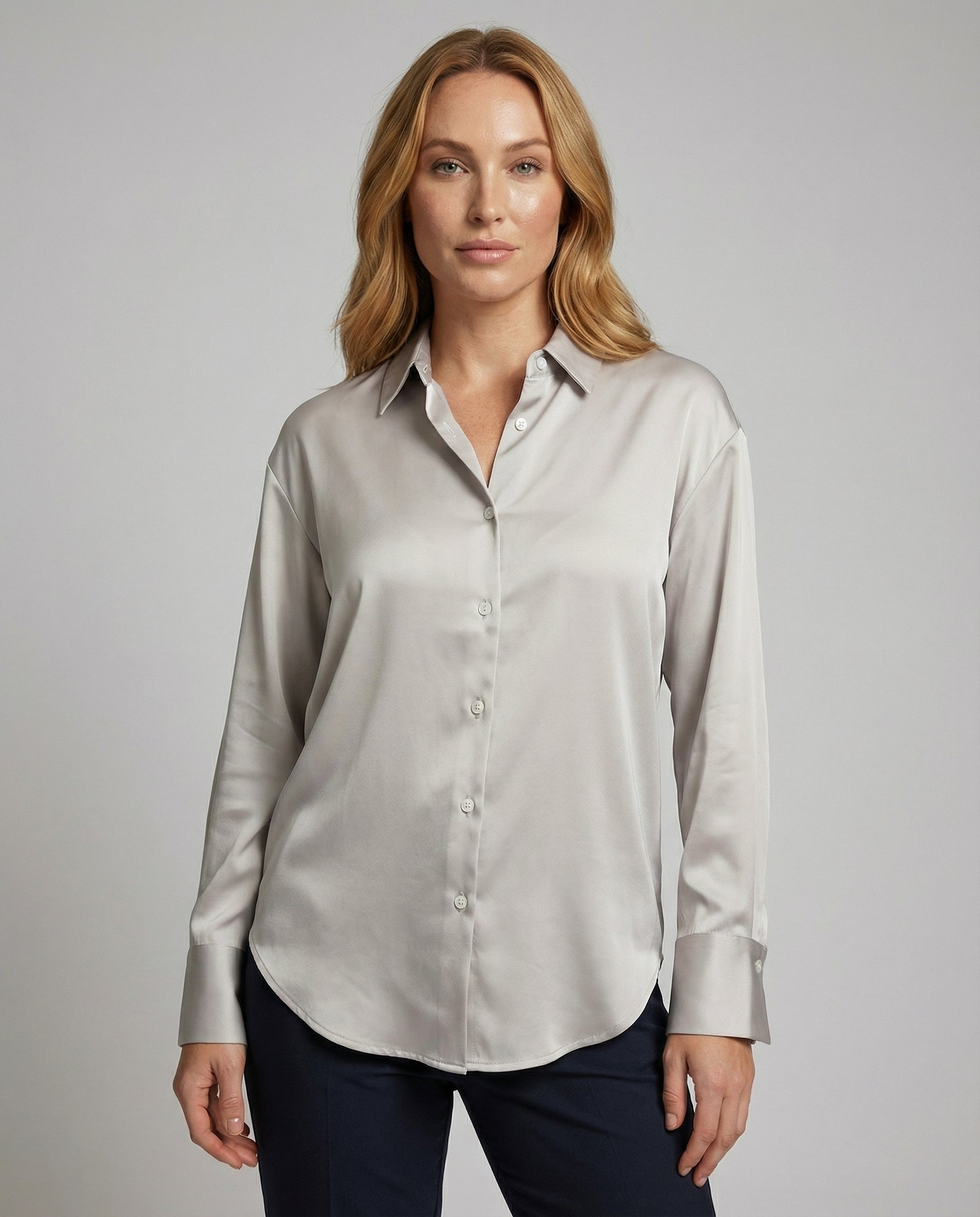 Damen Seidenbluse Elegantes Design Vintage Optik - Norvielle