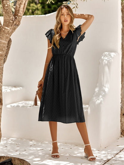 Norvielle Damen Midikleid aus Seide Elegant