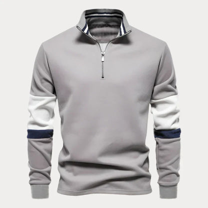 Norvielle Herren Pullover Stehkragen Streifen