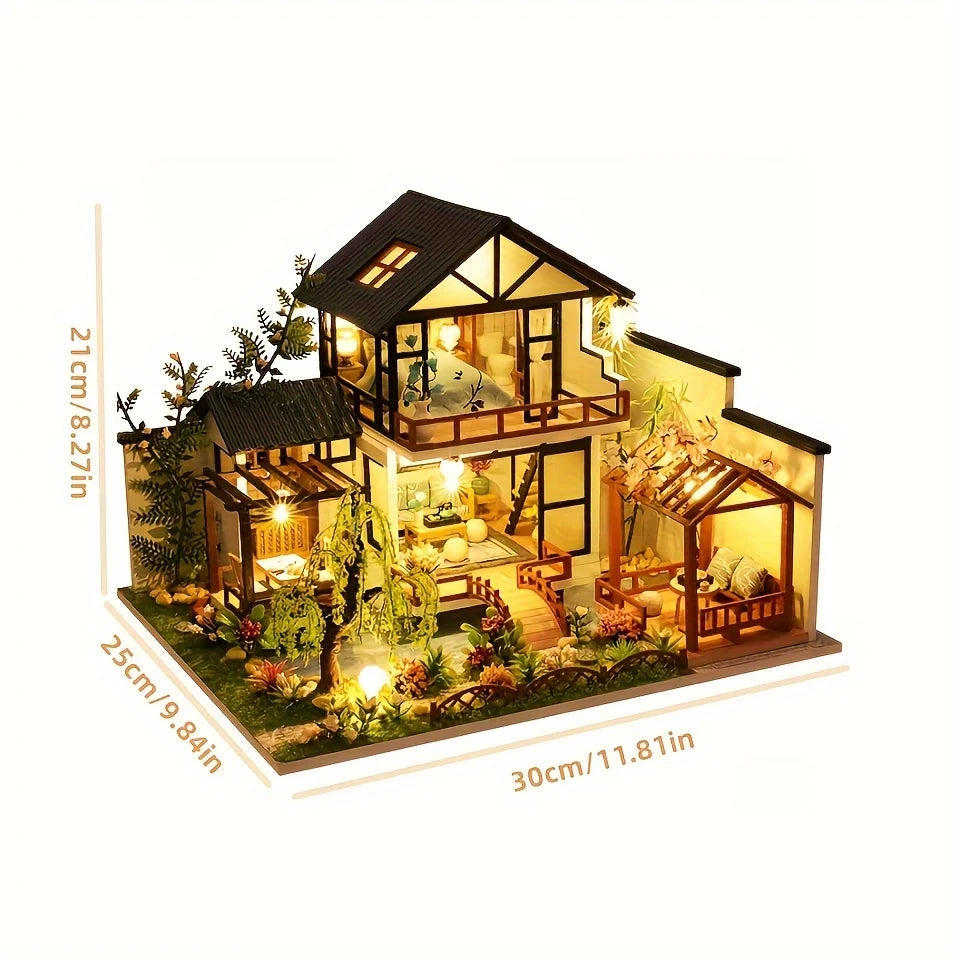 Minvella Holzhaus Bausatz 3D Selbstbau Set