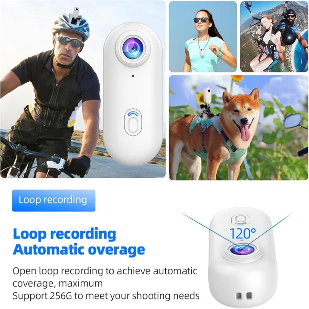 Wasserdichte 4K Action-Kamera WiFi Tragbar Magnetclip 360° Halterung