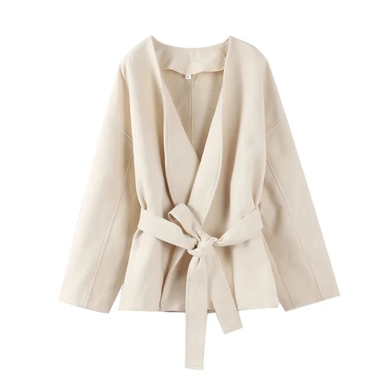 Damen Winterjacke mit Gürtel Elegantes Design