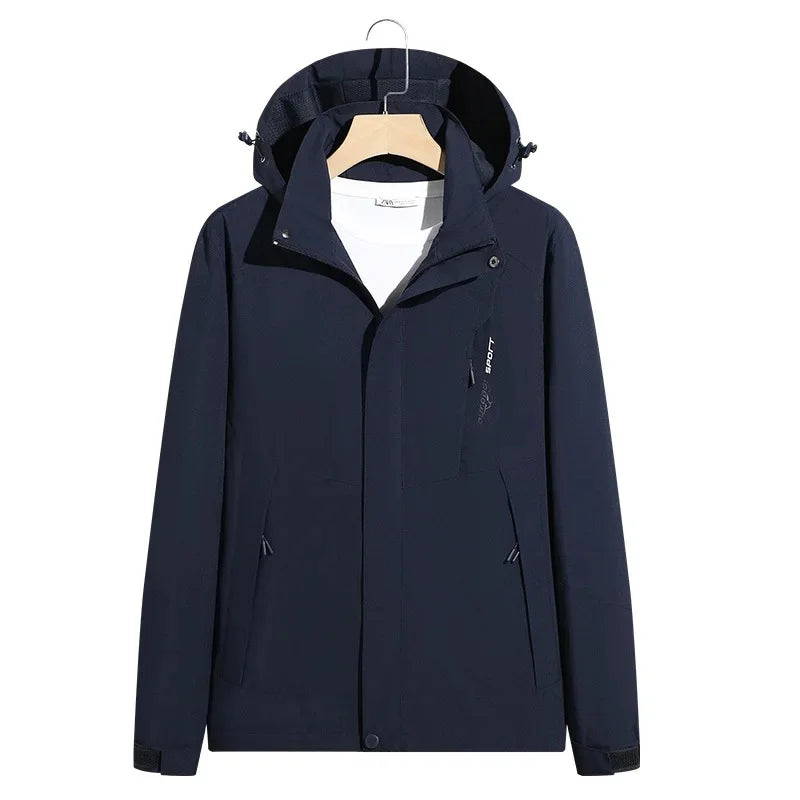 Herren Winterjacke Gefüttert Mit Kapuze
