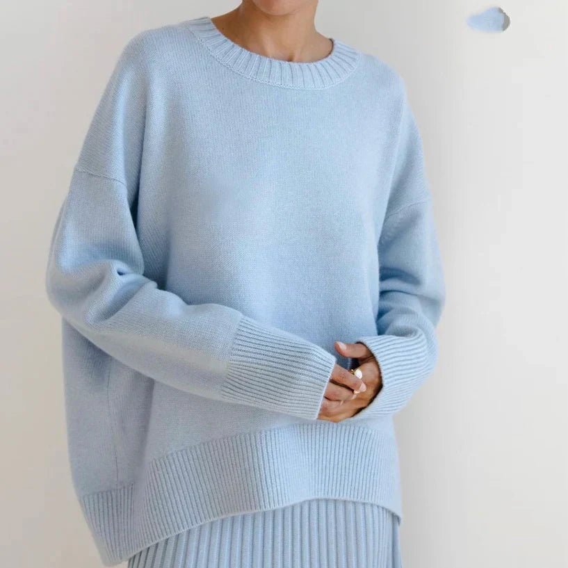 Damen Kaschmirpullover Elegantes Design Kuschelweich Beige