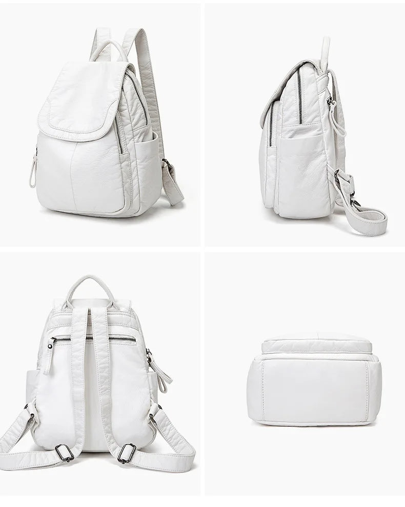 Norvielle Rucksack Gewaschenes Leder