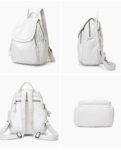 Norvielle Rucksack Gewaschenes Leder