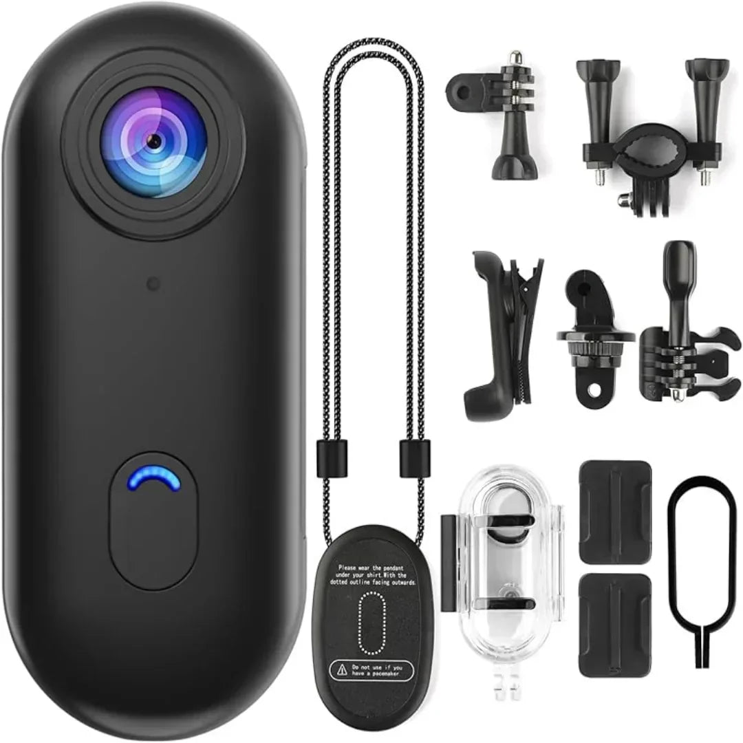 Wasserdichte 4K Action-Kamera WiFi Tragbar Magnetclip 360° Halterung - Norvielle