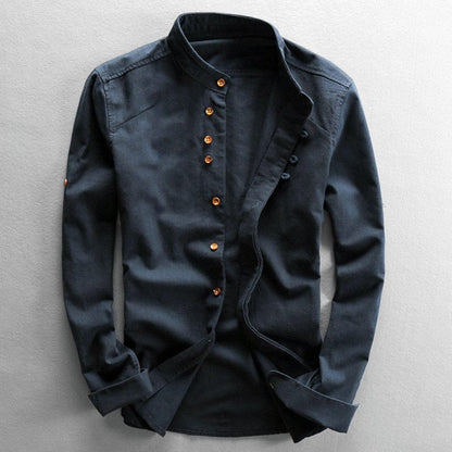 Katana Hemd Japanischer Stil Baumwolle Weiß