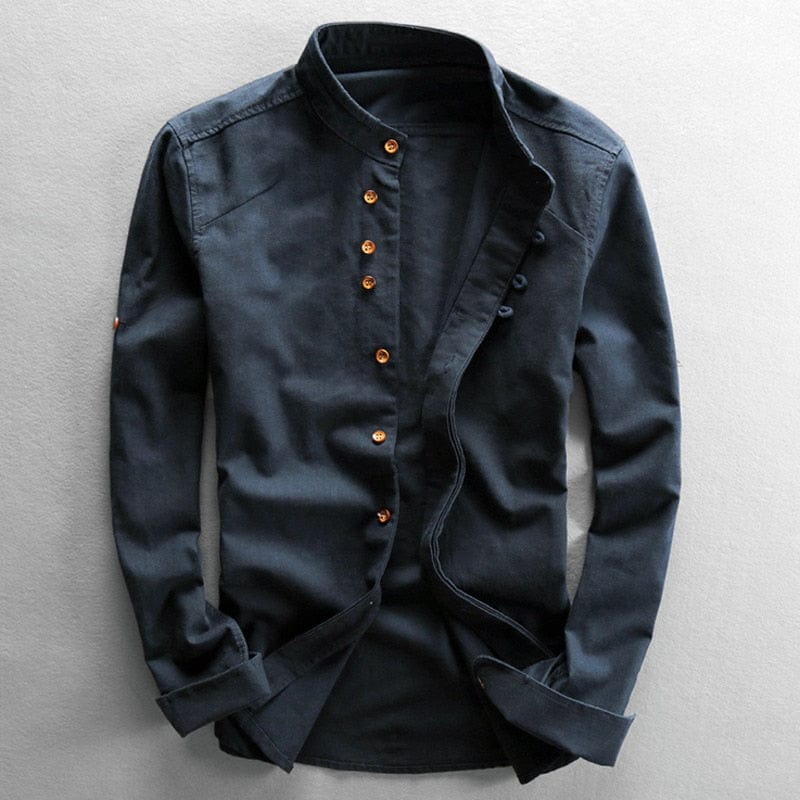 Norvielle Herren Hemd Japanischer Stil Katana Design