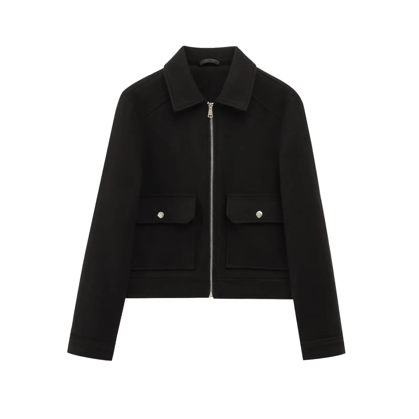 Damen Freizeitjacke Wollmix Reißverschluss