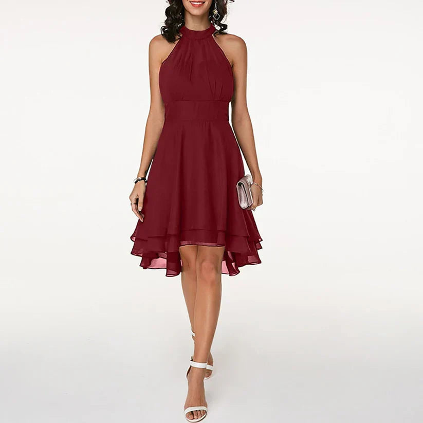 Damenkleid mit Rüschen Stilvoll Rosa