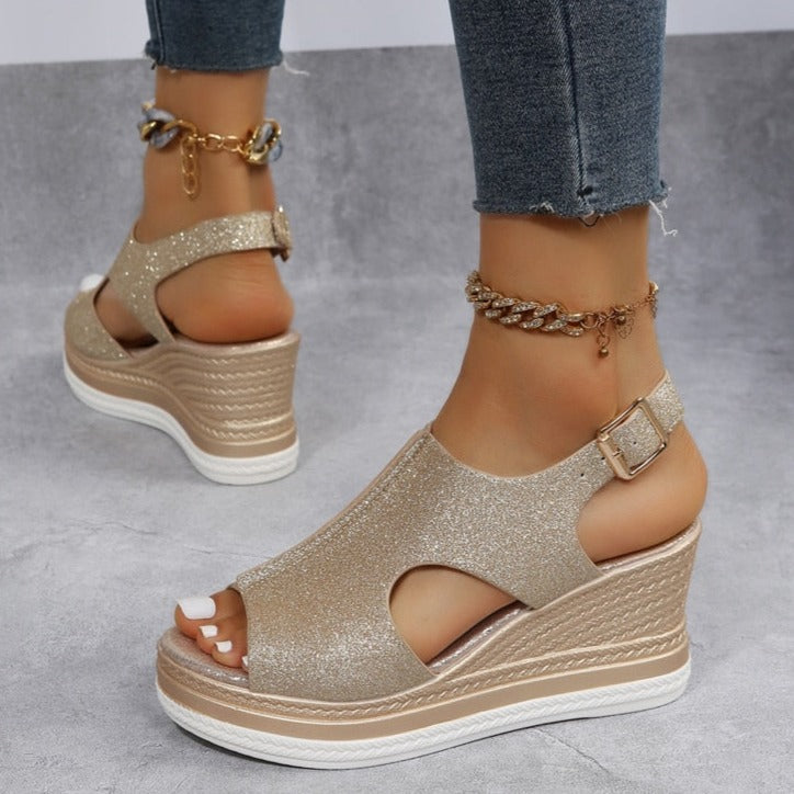 Norvielle Damen Orthopädische Keilsandalen Sommer Leicht