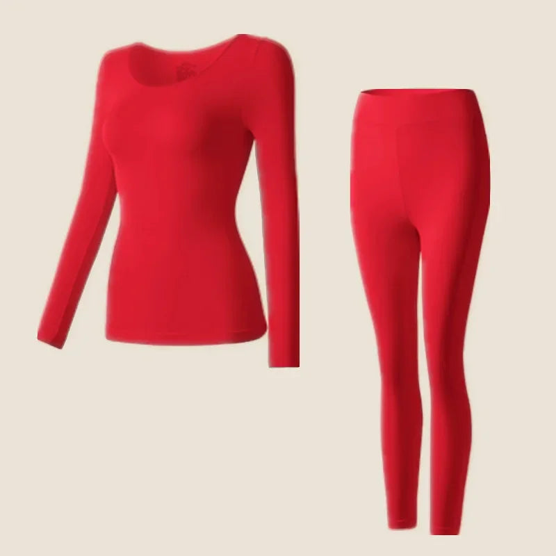 Thermounterwäsche Set Damen Langarmshirt und Leggings