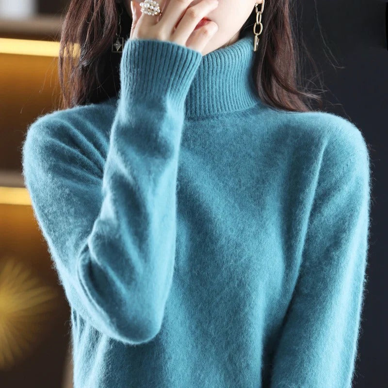 Letizia Damen Rollkragenpullover Elegantes Design