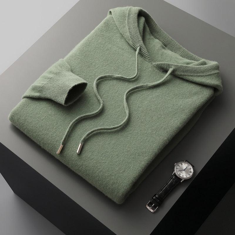 Merinohoodie Damen Herren Isoliert Warm