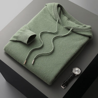 Herren Kaschmir-Hoodie Weich Beige