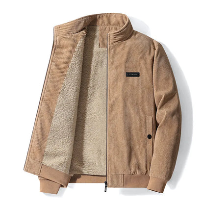 Elias Herren Retro-Sherpa-Jacke Samt
