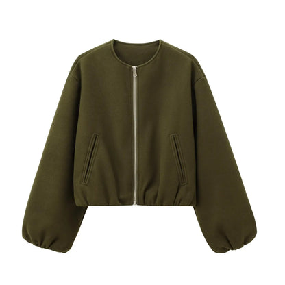 Damen Kurzjacke Locker Geschnitten Alltag
