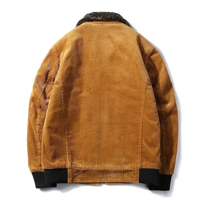 Herren Winterjacke Kragenbetont Wollig