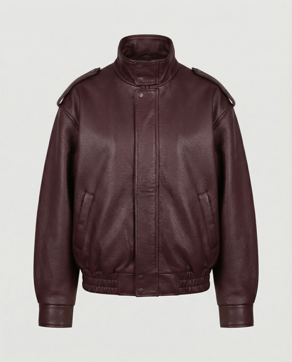 Damen Lederjacke Asymmetrisch