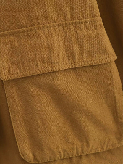 Damen Workwear Jacke Camel Cordkragen Toggle-Verschluss
