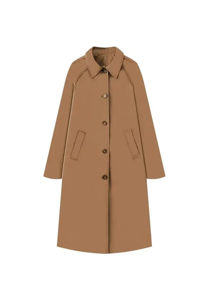 Damen Trenchcoat Zeitloser Schnitt Gingham Futter