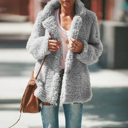 Norvielle Damen Fleece Mantel Warm