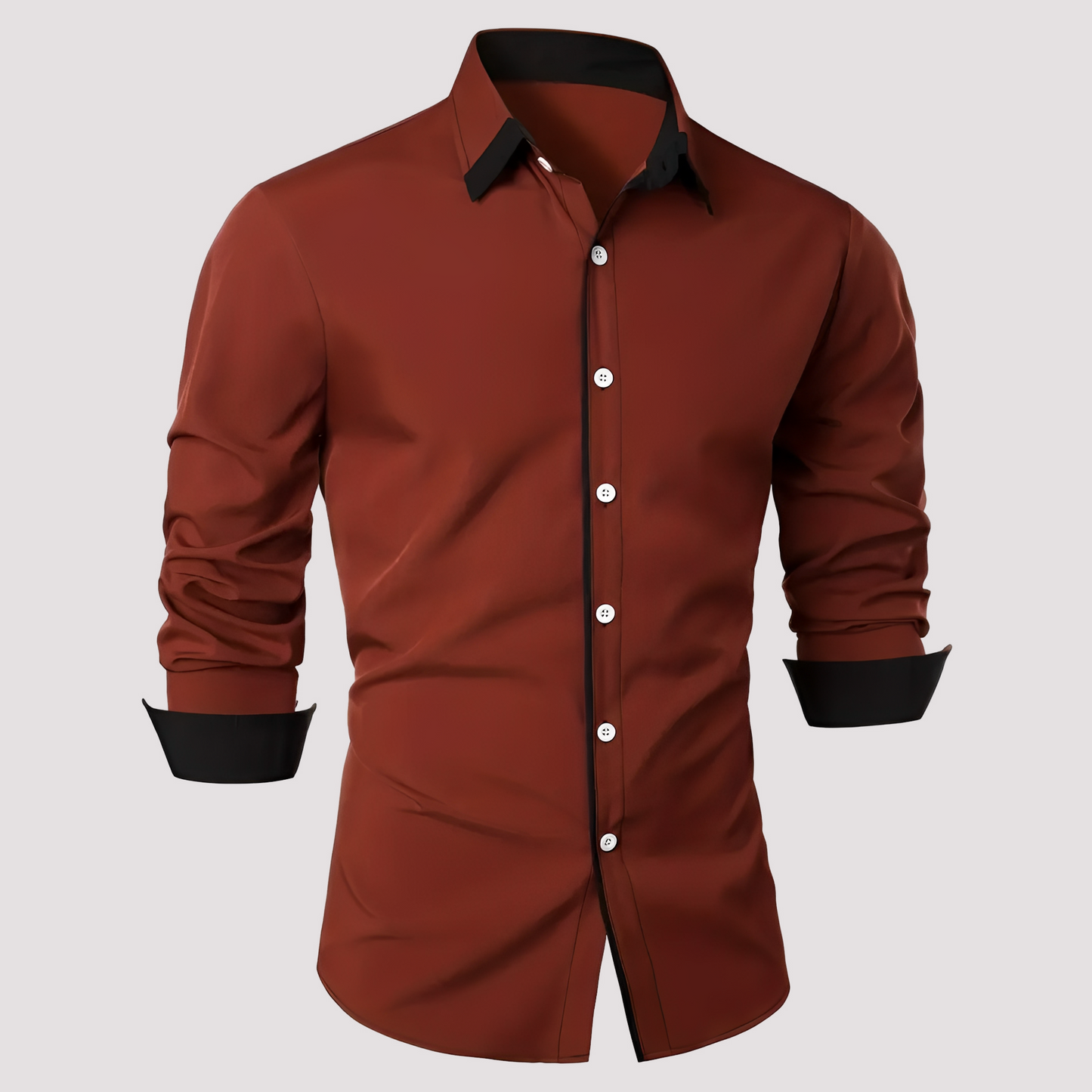 Herren Langarm-Overshirt Elegantes Design