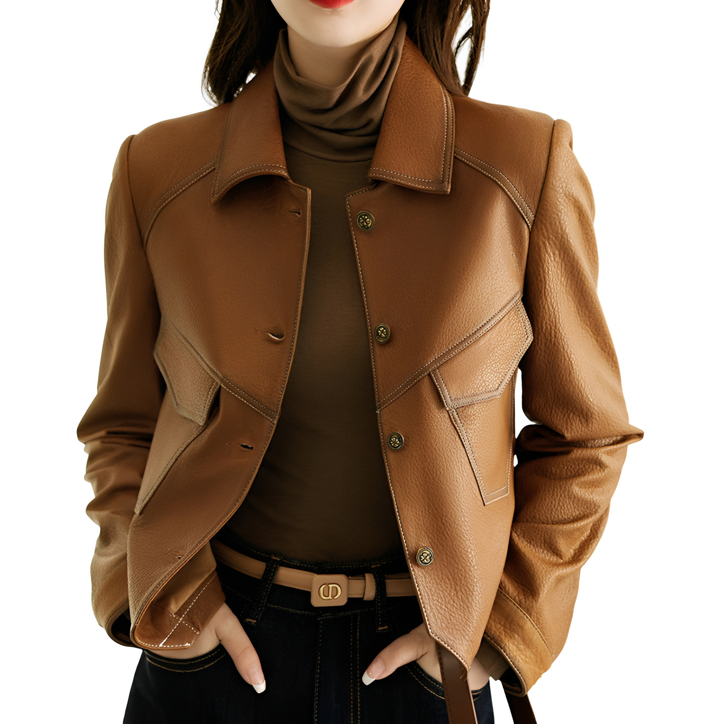 Damen Slimfit Jacke Karie