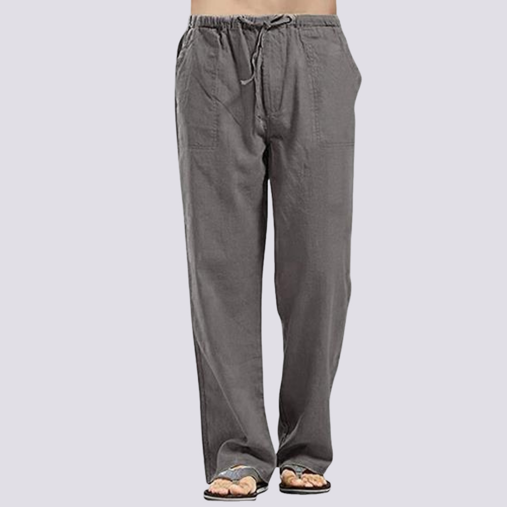 Herren Hose Lässig Locker Baumwolle Beige