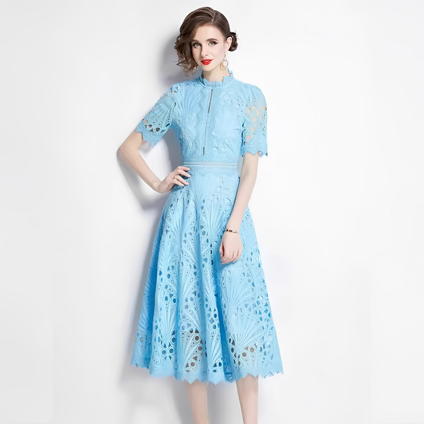 Damen Midikleid Stilvoll Elegantes Design