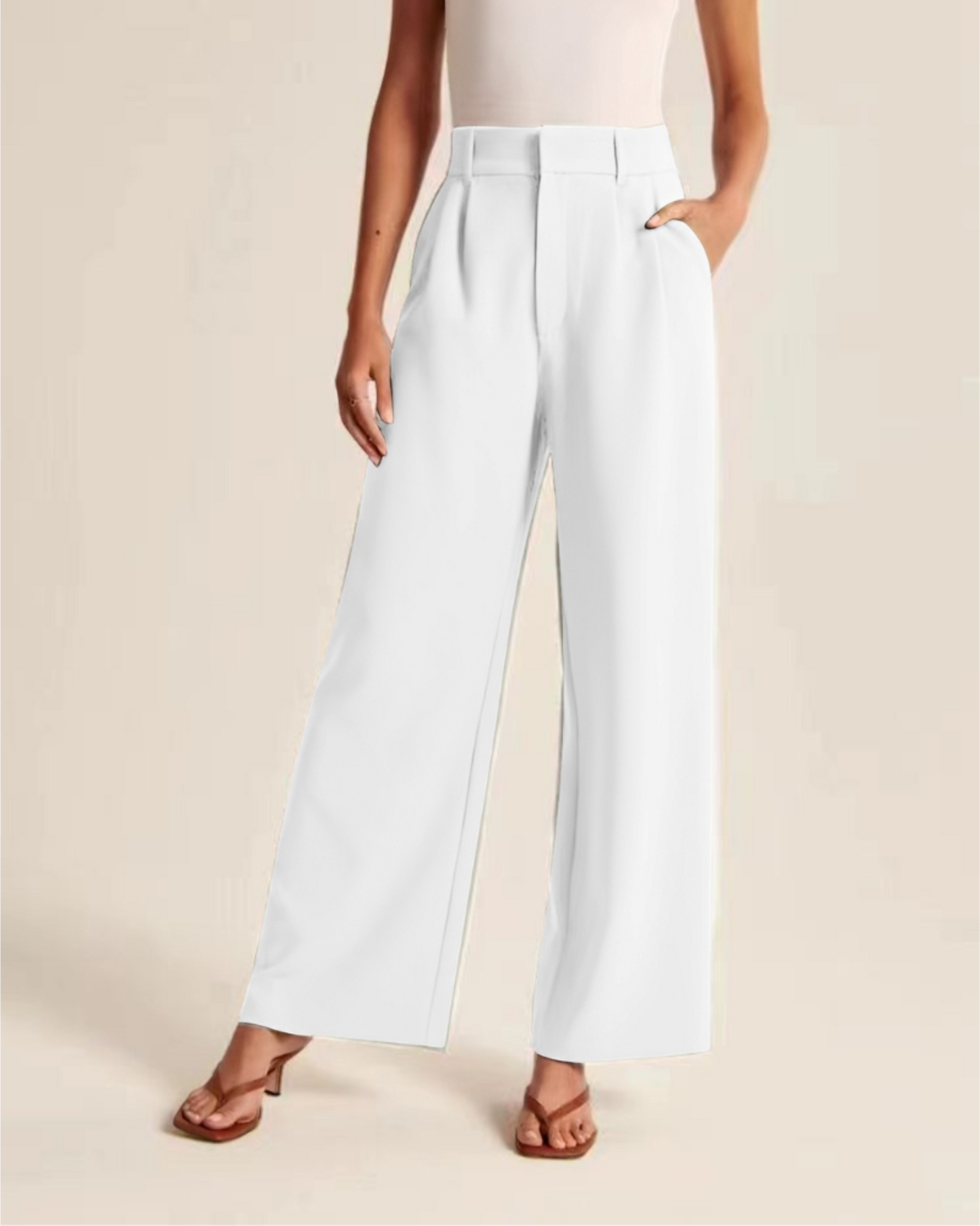 Damenhose Weites Bein Elegantes Design