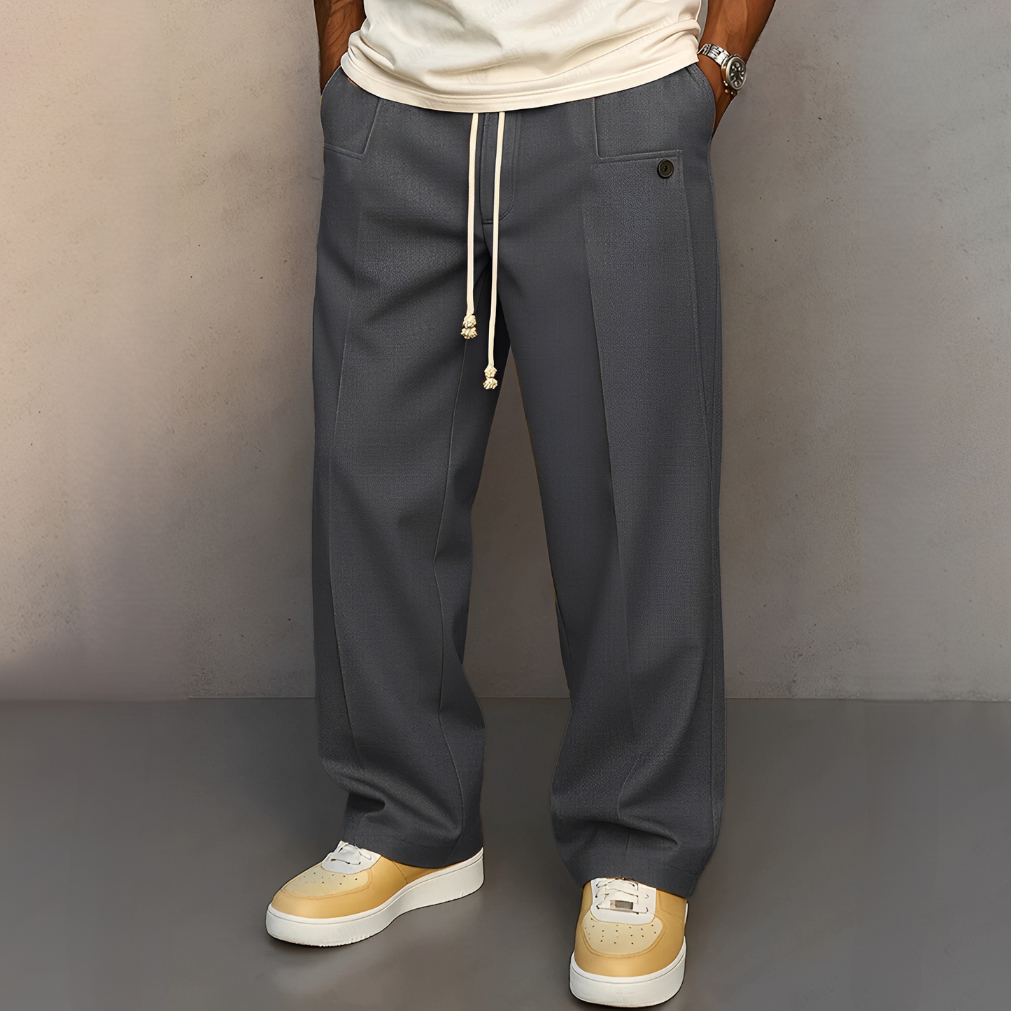 Conor Herrenhose Gerader Schnitt Kordelzug Bequem