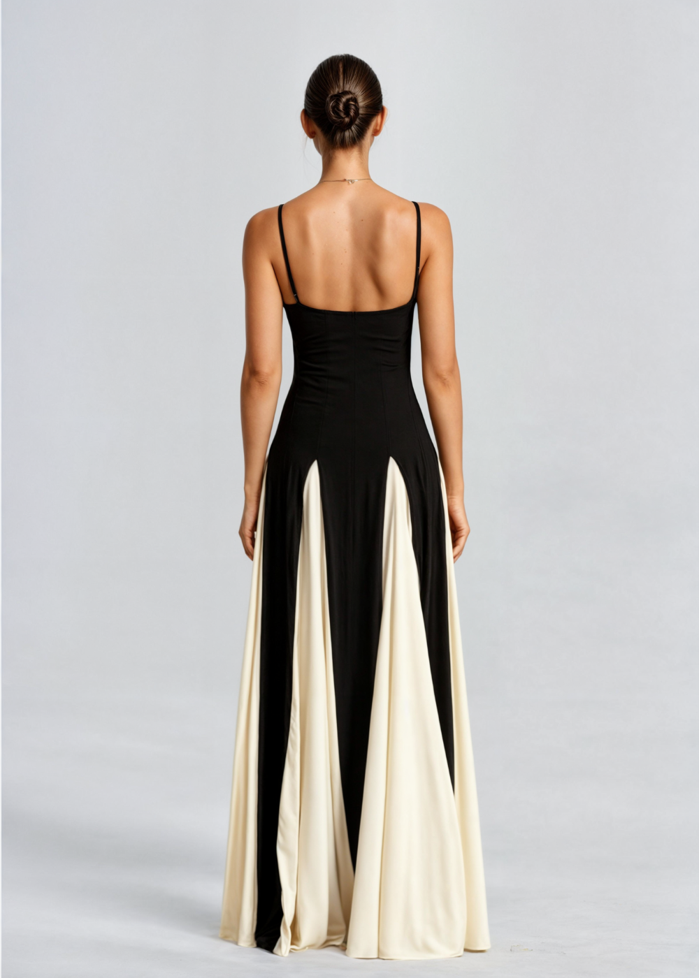 Damen Maxikleid Elegantes Ausschnittkleid