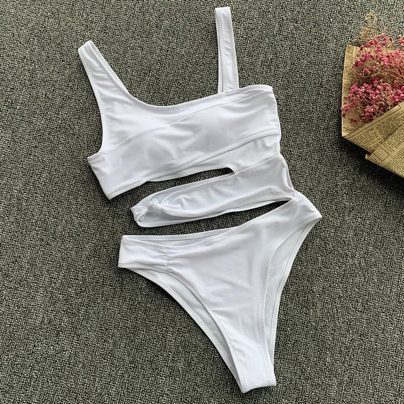 Norvielle Damen Badeanzug Mit Ausschnitten Taille