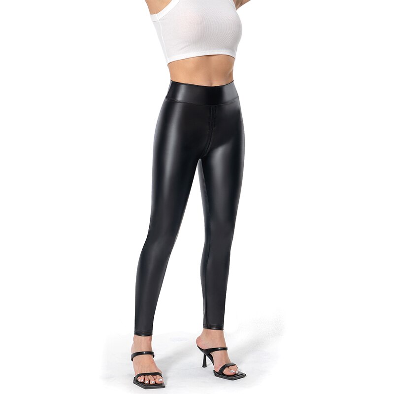 Norvielle Damen Matte Hose Reißverschluss