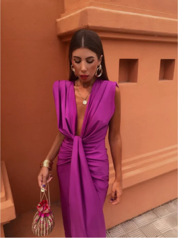Norvielle Damen Partykleid Glänzend