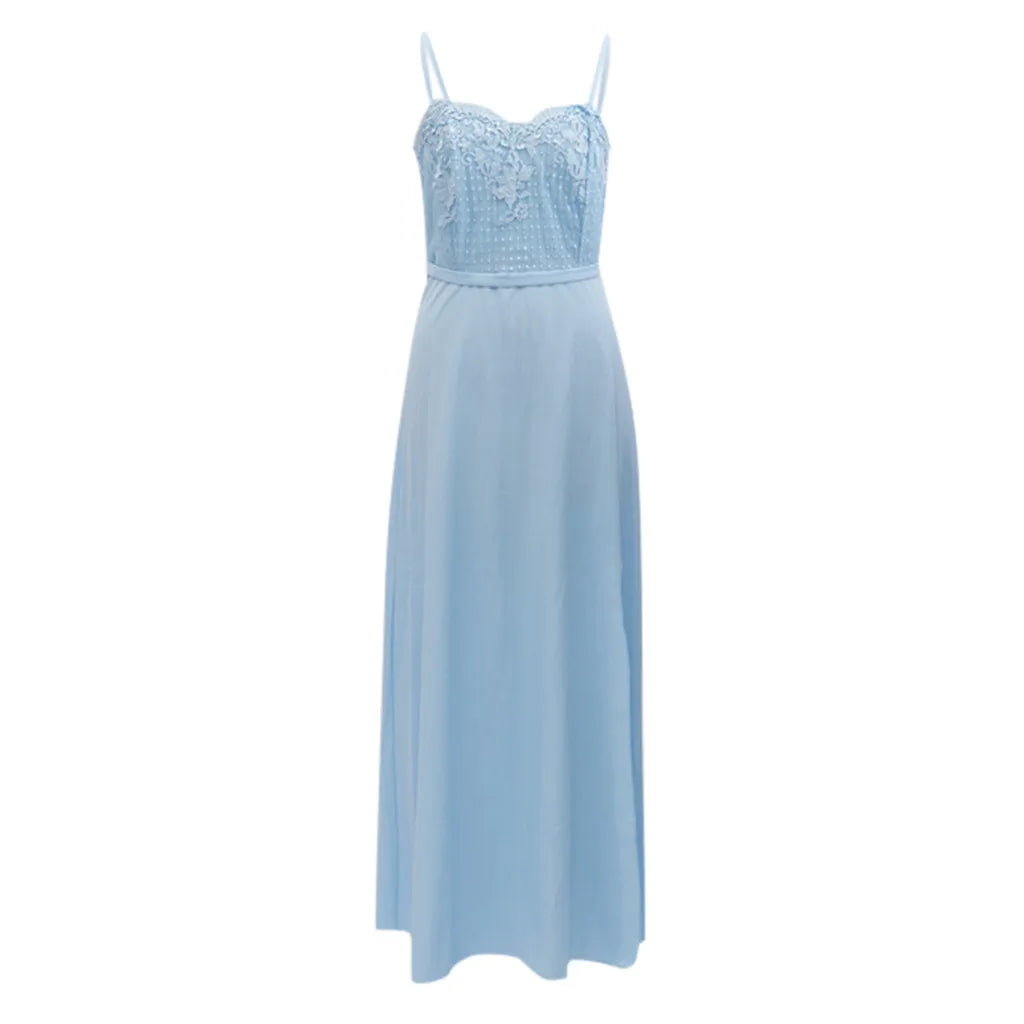 Eternal Elegance Damen Brautjungfernkleid Hoch Schlitz