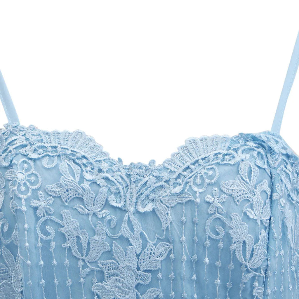 Eternal Elegance Damen Brautjungfernkleid Hoch Schlitz