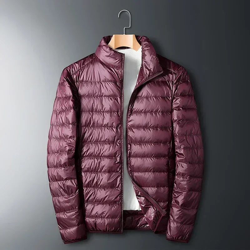Norvielle Herren Ultra Light Daunenjacke Entenfeder Schwarz - Norvielle