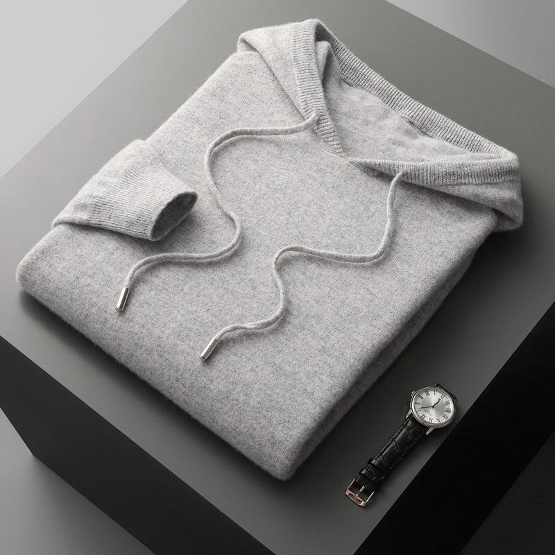 Merinohoodie Damen Herren Isoliert Warm