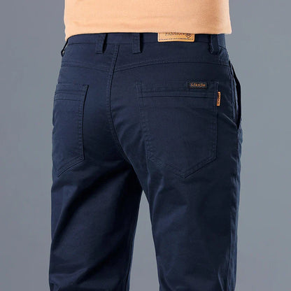Herren Baumwollhose Slim Fit Gerades Bein