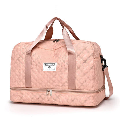 Reisetasche Leicht Diamantmuster Kabinentauglich Faltbar