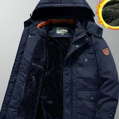 Herren Wintermantel Sportlich Nylon Wasserdicht