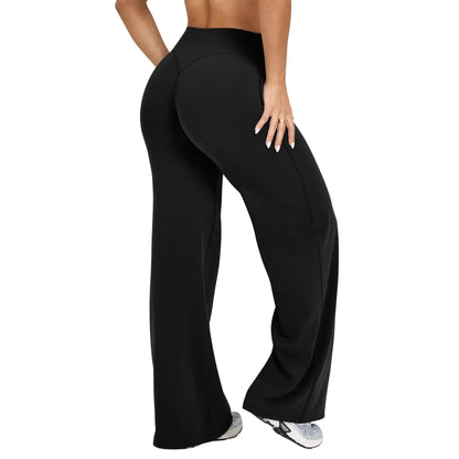 Damen Yoga Hose Weite Bein Lockere Passform
