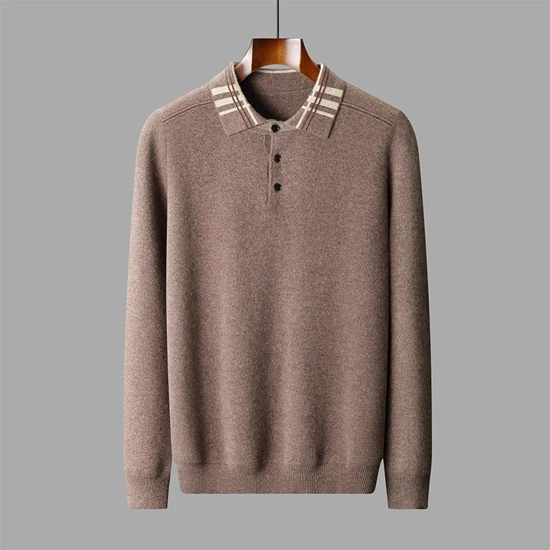 Herren Strickpullover Klassisch Winter Beige