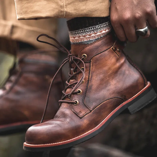 Herren Stiefel Norvielle Leder Schwarz - Norvielle