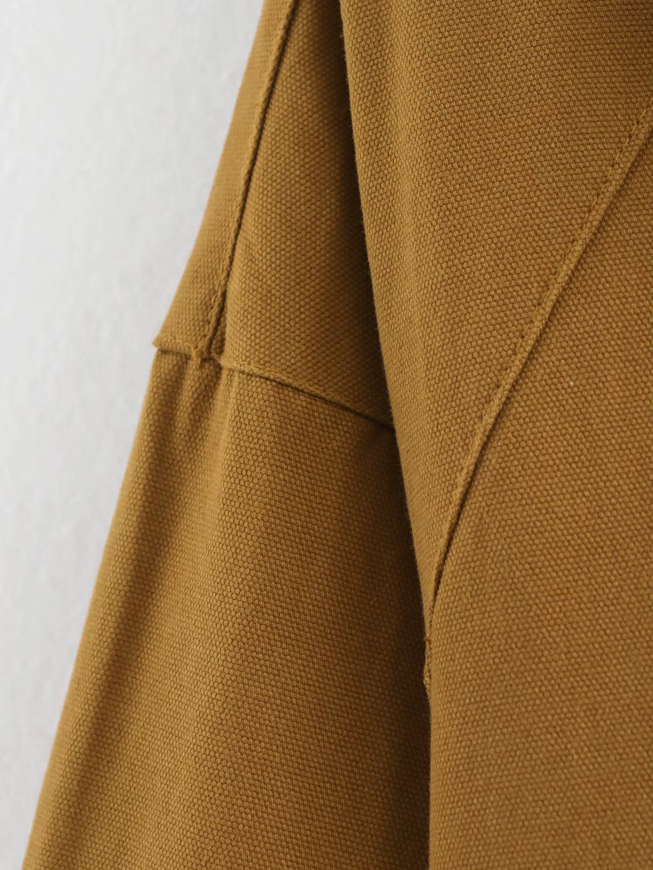 Damen Workwear Jacke Camel Cordkragen Toggle-Verschluss